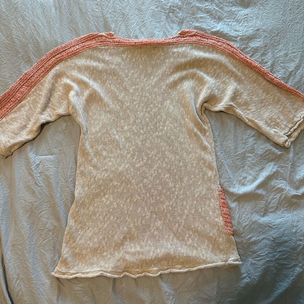 Soft Surroundings Linen Blend Open Knit Sweater XS - Picture 3 of 6